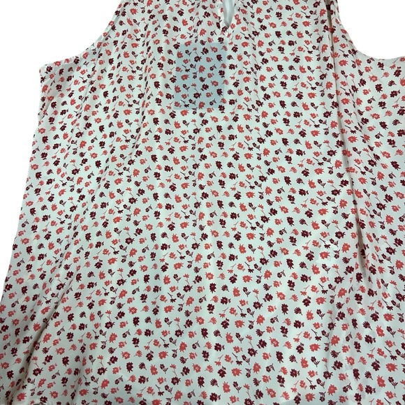 Market & Spruce Women’s XXL Red/ Cream Floral Sleeveless Woven Tank Top NWT - Picture 2 of 11